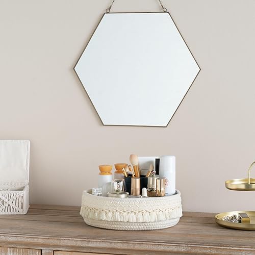 Miniatura 3 de Mkono Organizador de maquillaje de 3 piezas, cestas de almacenamiento de macramé, decoración bohemia