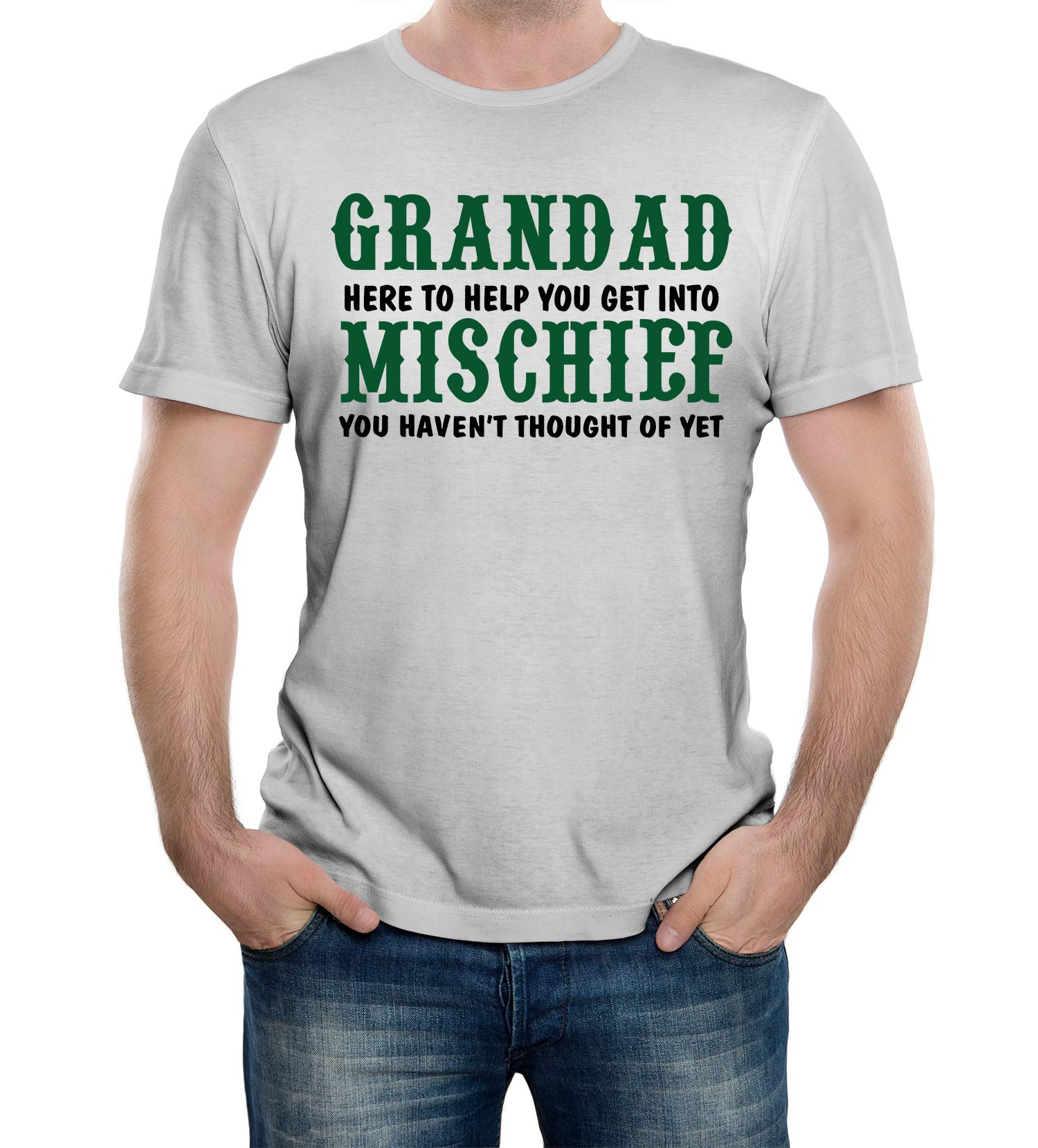 Reality Glitch Unisex Grey Grandad Mischief T-Shirt