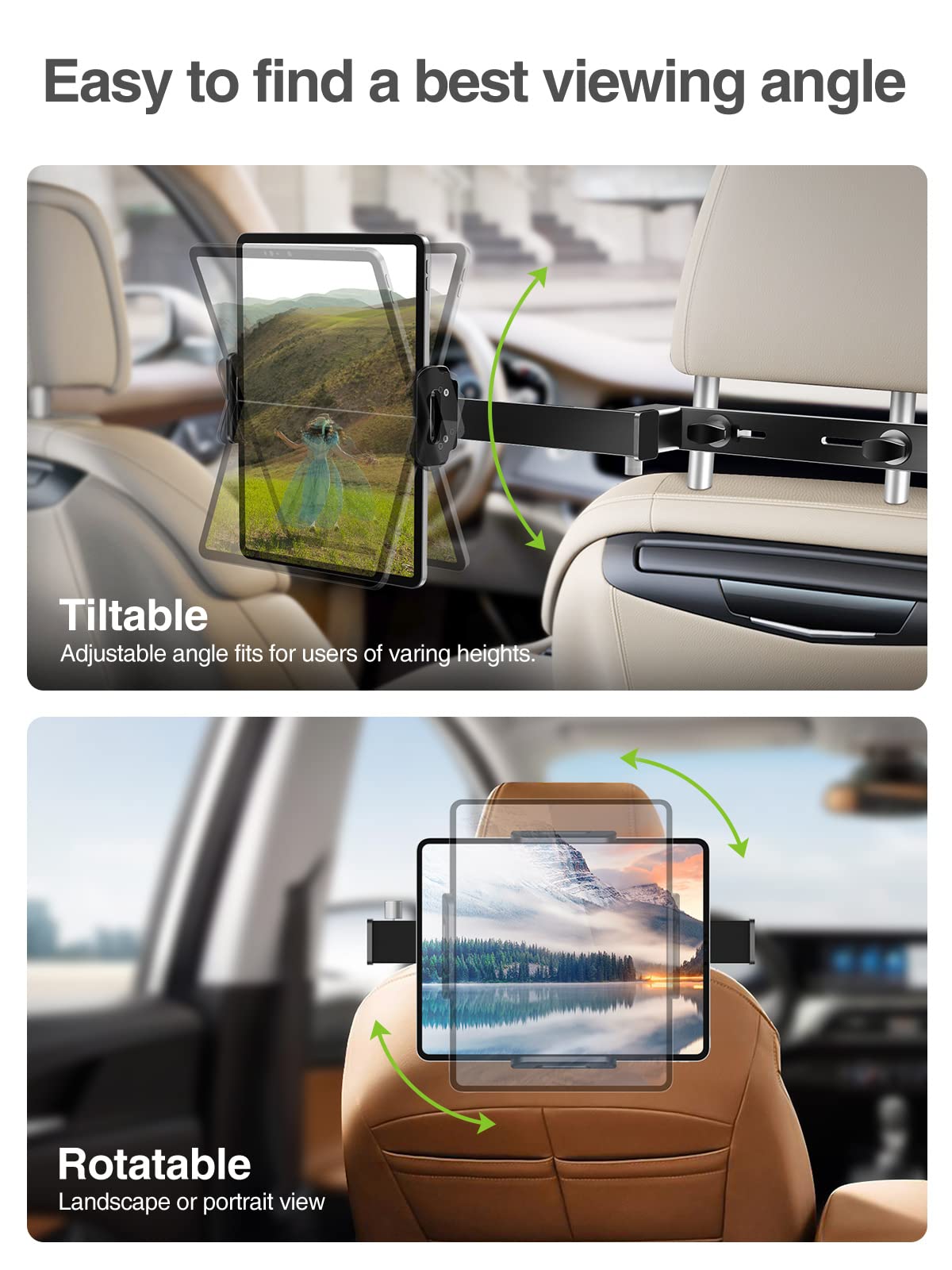 Car Overhead Tablet Holder Car Ipad Holder Elitehood Heavy-Duty