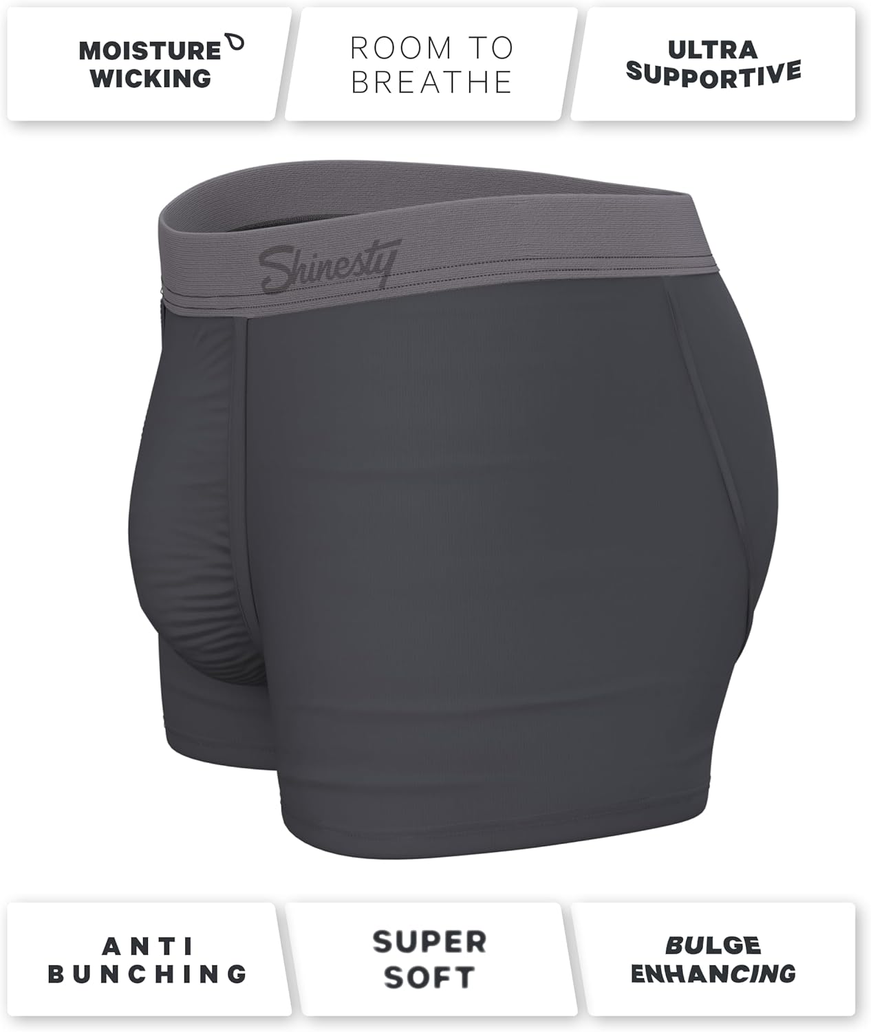 Shinesty Ball Hammock Mens Trunk Underwear with Pouch for Balls, Ultra Soft, Moisture-Wicking, Modal Underwear, 3-Inch Inseam - Image 4