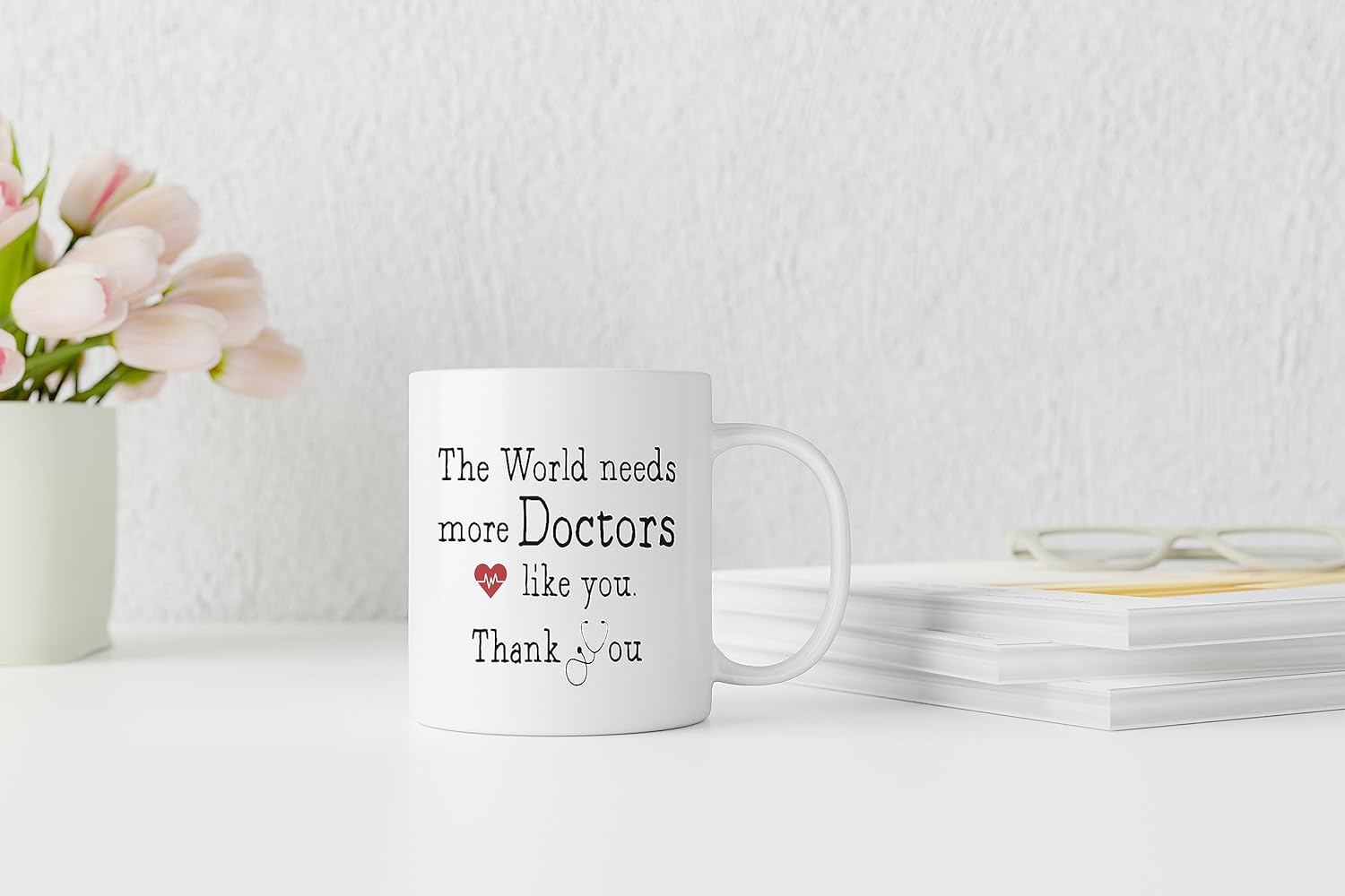 QASHWEY Doctor Mug, Doctor Gifts Coffee Mugs, DoctorAppreciation Gifts, Doctors Tea Cup Gift for Women Men, The World Needs More Doctors Like You DoctorCoffee Cups Ceramic 11oz - Image 3