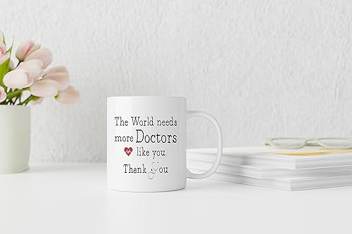 Miniatura 3 de Taza de café para médico, regalos para médicos, regalos de agradecimiento al médico, regalos de taza de té para mujeres y hombres, The World Needs