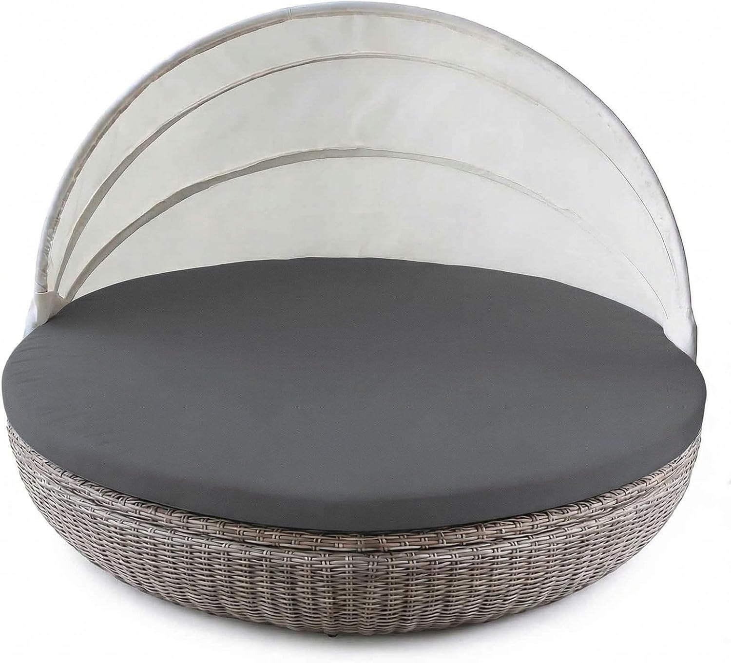 Outdoor Daybed Cushion Round Cover with Elastic Band, Sun Bed Cushion Covers, for Outdoor Patio daybed, Waterproofand UV-Resistant (Cover only)