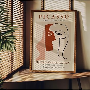 Fark Tan t m Picasso  er evesiz Poster, Modern Dekoratif  er evesiz Poster, Tablo, Picasso-1, 30 x 40
