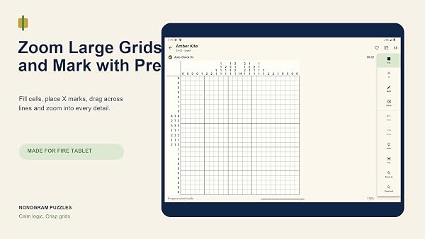 Nonogram Puzzles for Fire Tablet Large Grids, Hints & Offline Progress - 2