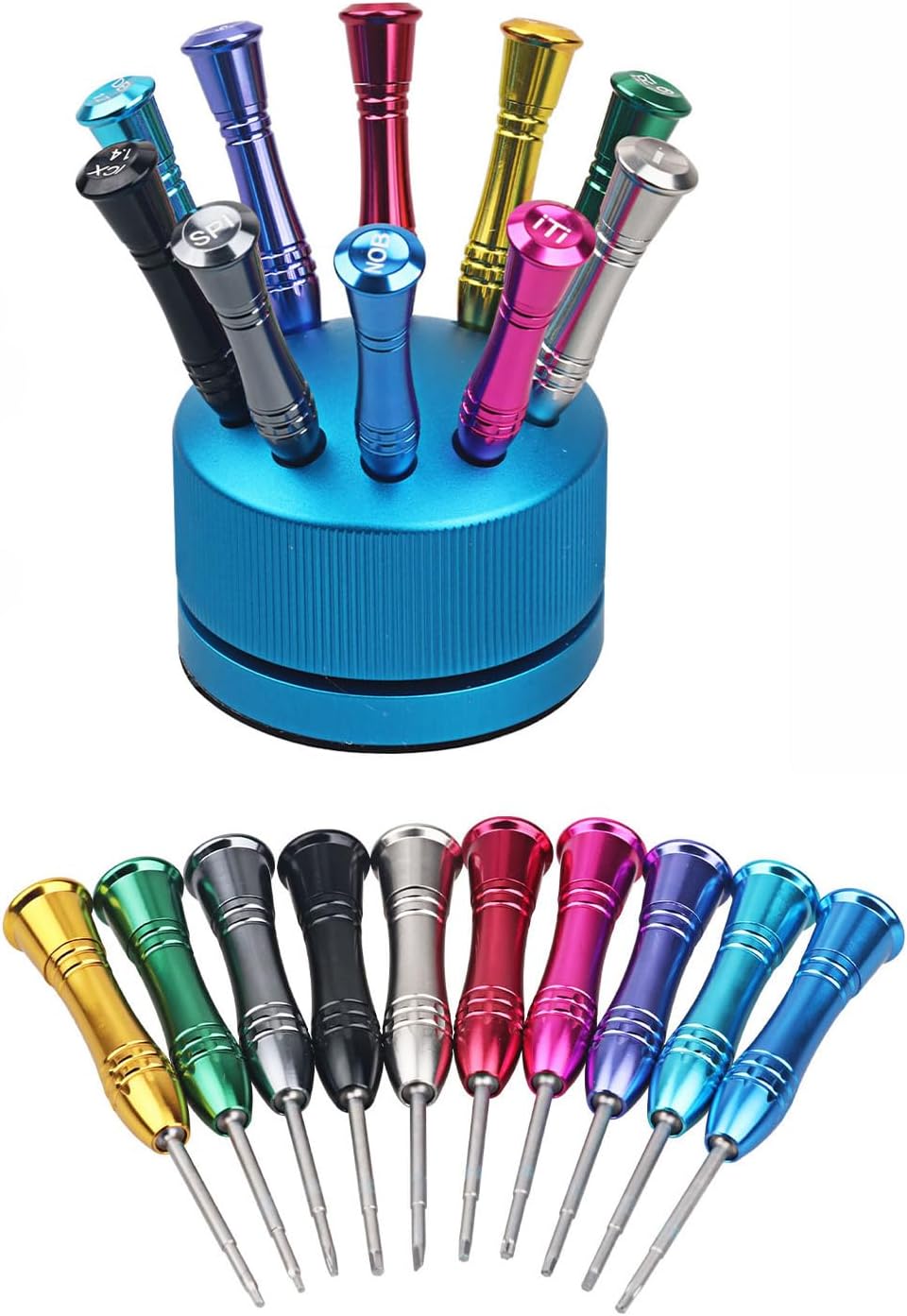 10PCS/Set Colorful Implant Screw Driver with Screwdriver Holder For Implant Instrument (blue)