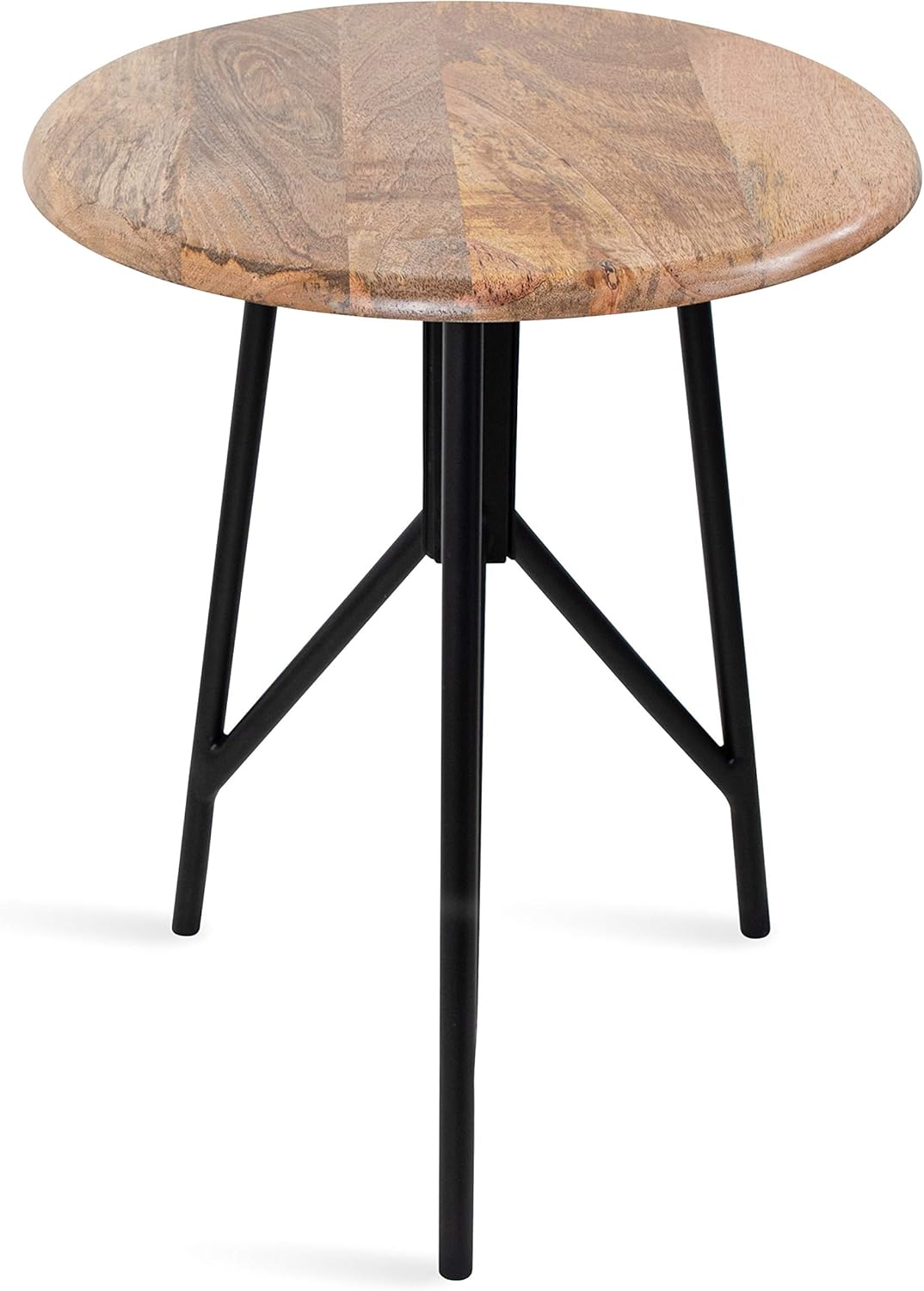 Kate and Laurel Pallson Boho Side Table, 18 x 18 x 22, Natural, Modern End Table for Storage and Display