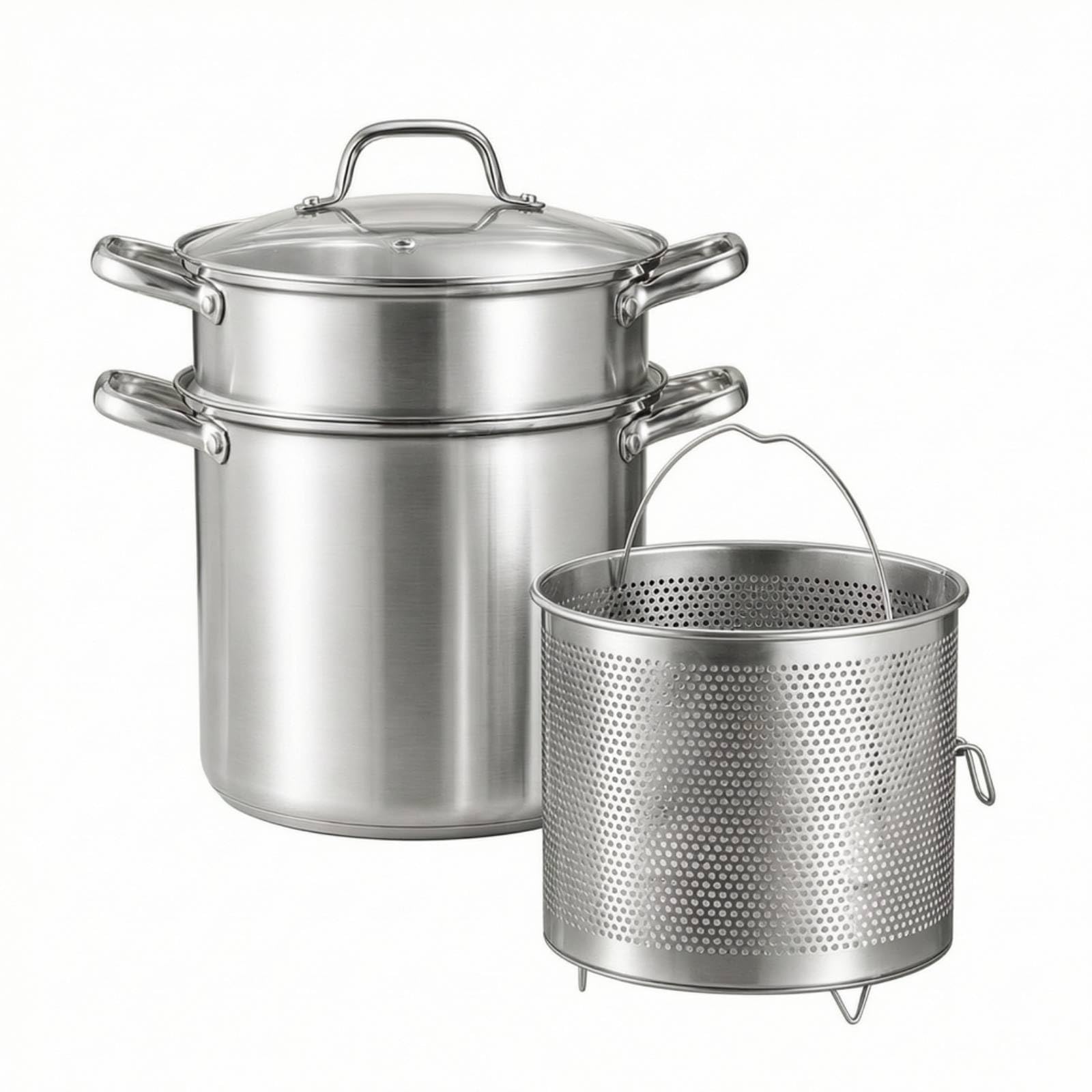 Amagogo Panier Chauffe Uniformément | Facile à Ntoyer, Panier Vapeur, Usteile, pr Cuisine, 28CM