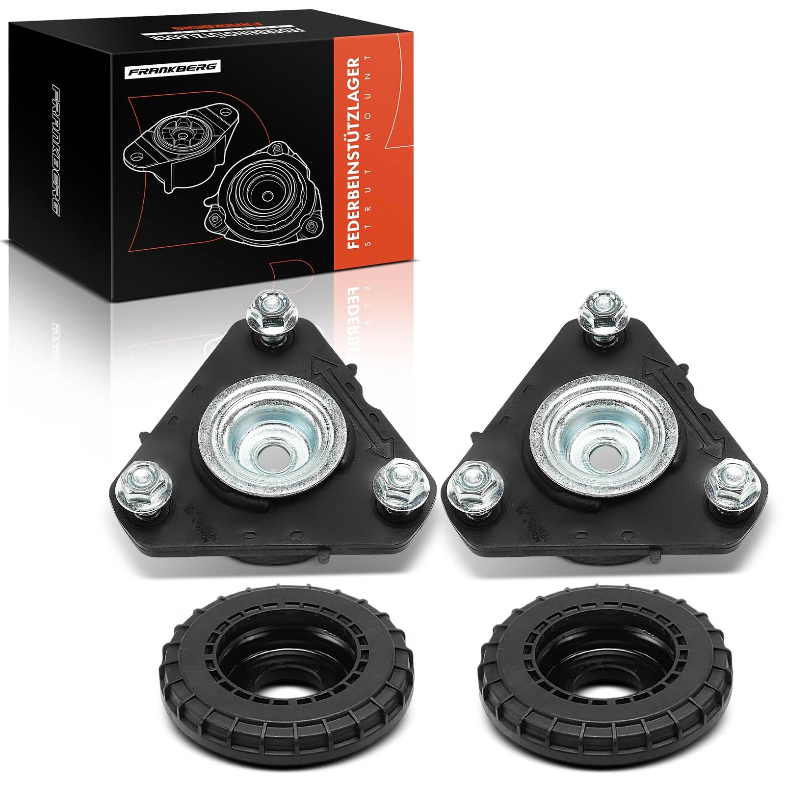 Frankberg 2x Cuscinetti a cupola Cuscinetto di supporto ammortizzatore Anteriore sinistro Destro Compatibile con Civic IX FK Civic VIII Hatchback FK FN Replace# 51920SM.GE01