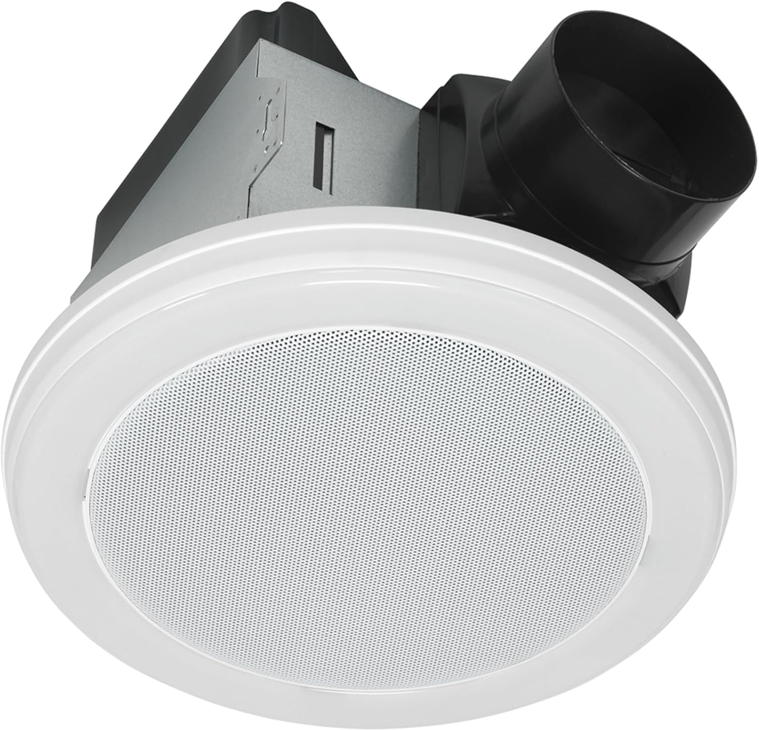 Homewerks 7130-18-BT Bathroom Fan with LED Light and Bluetooth Speaker 80 CFM 1.5 Sones White 4000 Kelvin CCT Light 600 Lumens