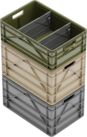 SIDIO Basic Pack, Heavy Duty Stackable Storage Bins, Camo...