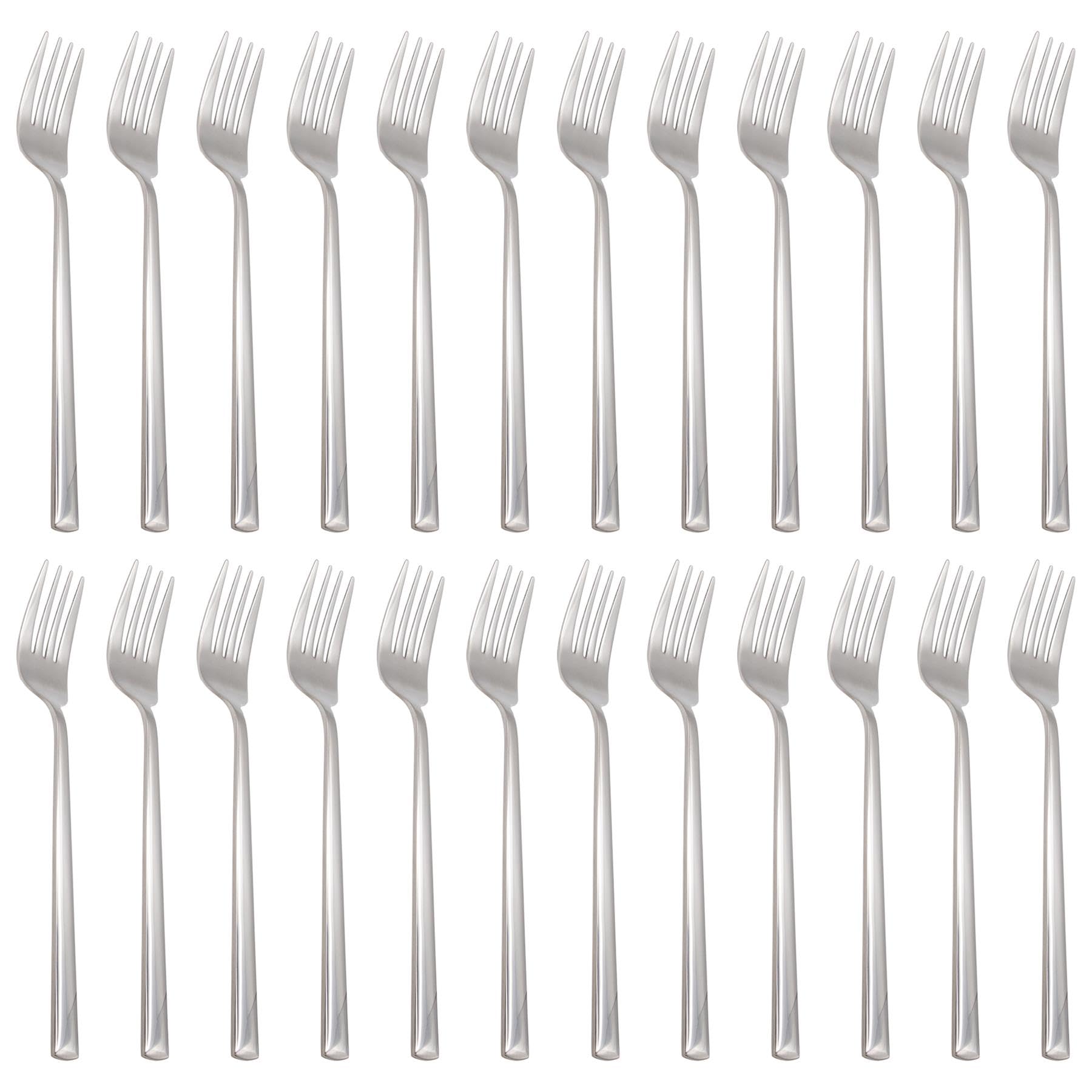Argon Tableware Tondo Stainless Steel Dinner Forks - 21.5cm - Pack of 24 - Silver Dining Forks High Polished Metal Dishwasher Safe 24-Piece Table Cutlery Set โ image 1
