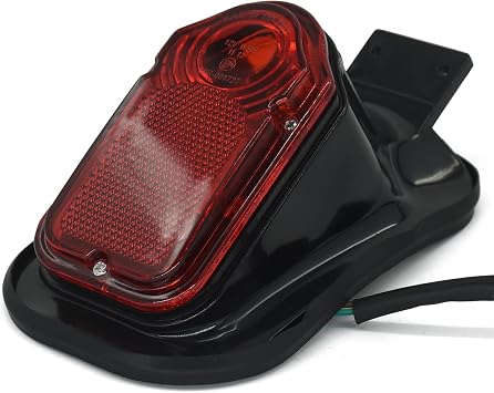 DKMTORK Motorcycle Plastic Brake/Tail Light Black