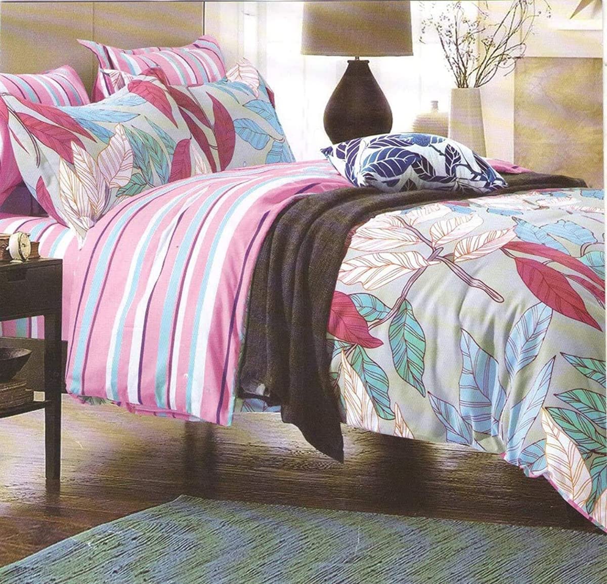 Gadgets Appliances 250 TC Cotton Double Bedding Set - Printed, Multicolor