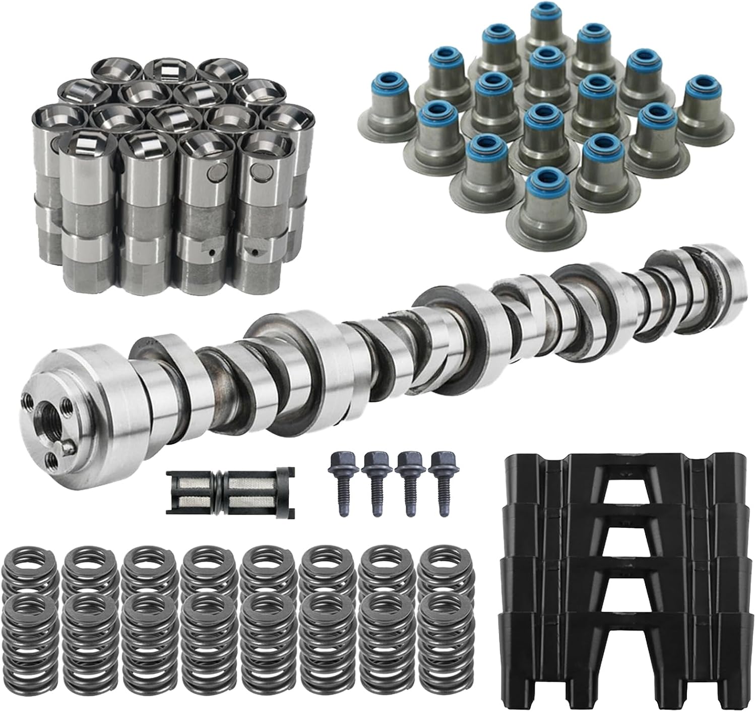 Stage 2 Cam Low Lift Camshaft with Springs Lifters for GM Truck LS 4.8 5.3 6.0 6.2L 1999-2013