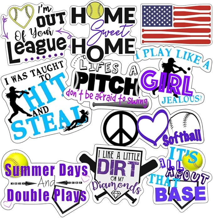 Softball Stickers Perfect Softball Gifts For Girls and