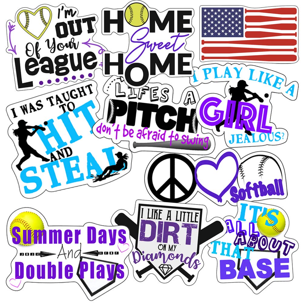 Sofball Ribbon Sticker Softball Stickers New 5” SCHWARBOMB Die Cut Stickers AVAILABLE SOON!