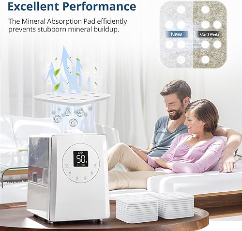 Miniatura 4 de Paquete de 20 almohadillas de absorción, filtros de repuesto para humidificador compatibles con LEVOIT LV600S, LV600HH, humidificador OasisMist450S,