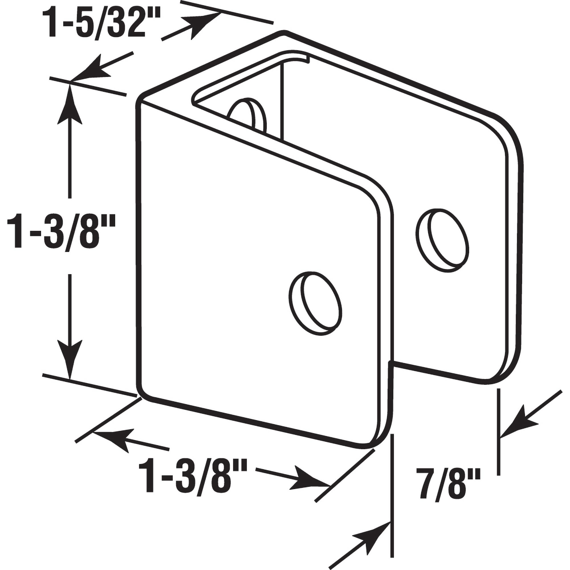 Sentry Supply Uchwyt U 656-6406", do paneli 7/8", konstrukcja ze stopu cynku (Zamak), chromowany, elementy mocujące, 1 sztuka
