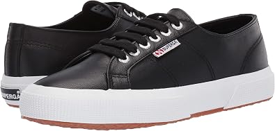 Superga womens 2750 Nappaleau Sneaker, Black, 7 US