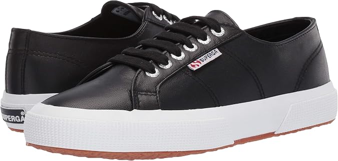Superga womens 2750 Nappaleau Sneaker, Black, 7 US