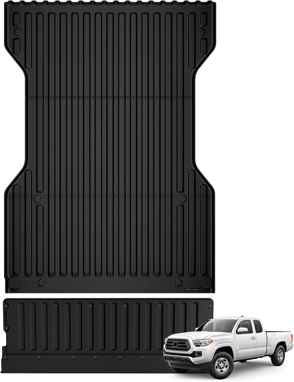 TripleAliners Truck Bed Mat 6FT & Tailgate Mat Compatible with 2005-2023 Toyota Tacoma Accessories