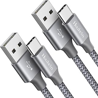 USB C Charger Cable 1M 2Pack, Huukien USB Type C Charging Cable 1Meter, Premium Braided USB A to USB C Fast Charge Lead for Samsung Galaxy S20 S10 S10+ S21 5G S10e S9 S8 Plus, A52 A51 A41 A42 A32 A12