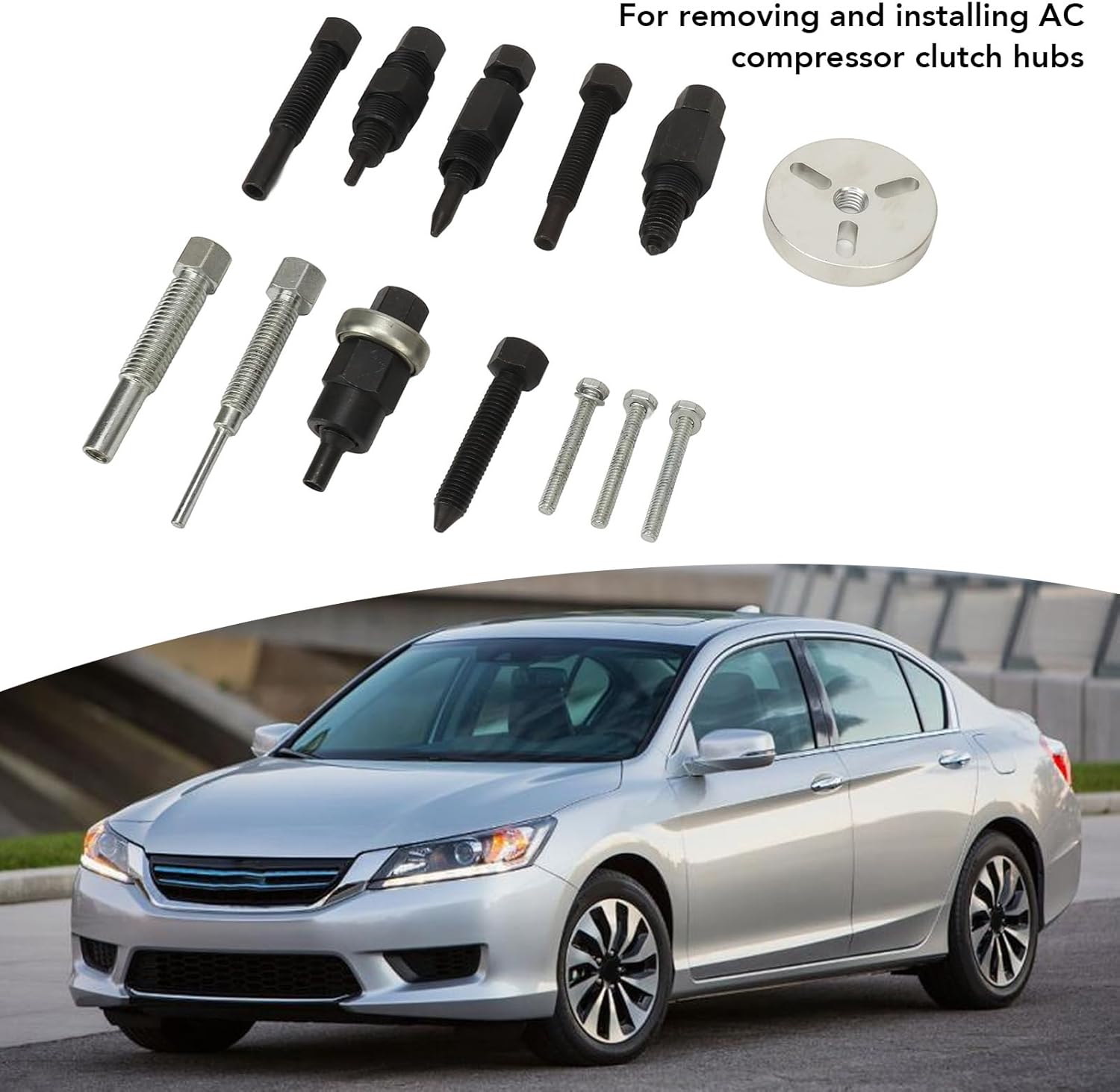 A/C Compressor Clutch Remover Kit AC Clutch Puller Auto Air Conditioning Remover Installer Service Kit