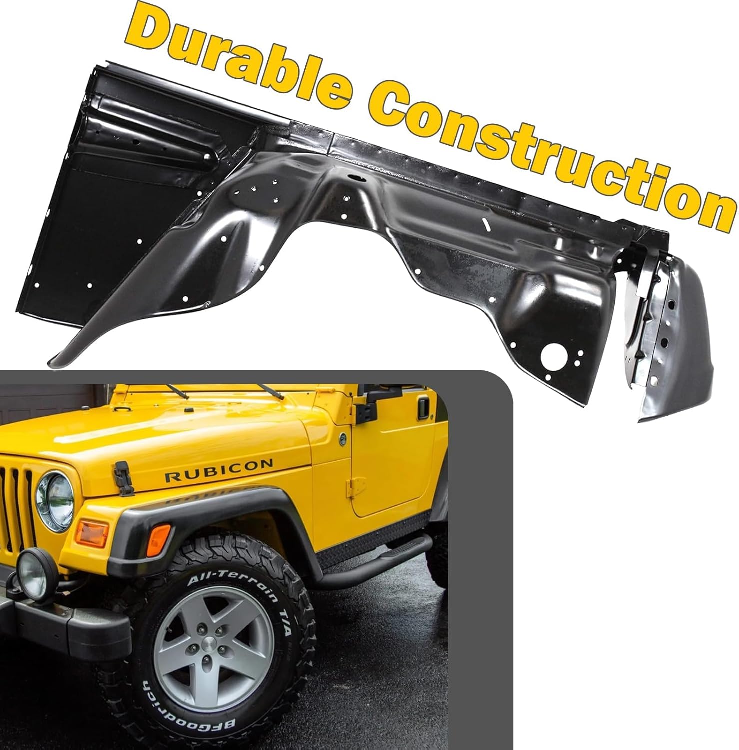 CarPartsDepot Fender for 1997-2006 Jeep Wrangler Front Left Driver Side 5003951AD CH1240225