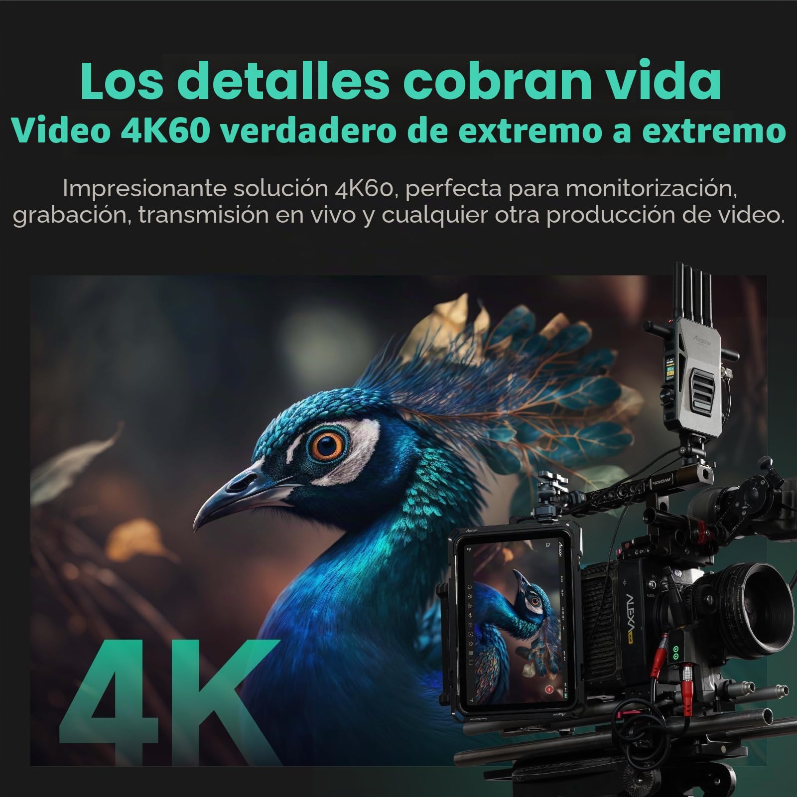 CineView Master 4K - Kit de transmisión inalámbrica de vídeo 1 transmisor y 1 Receptor