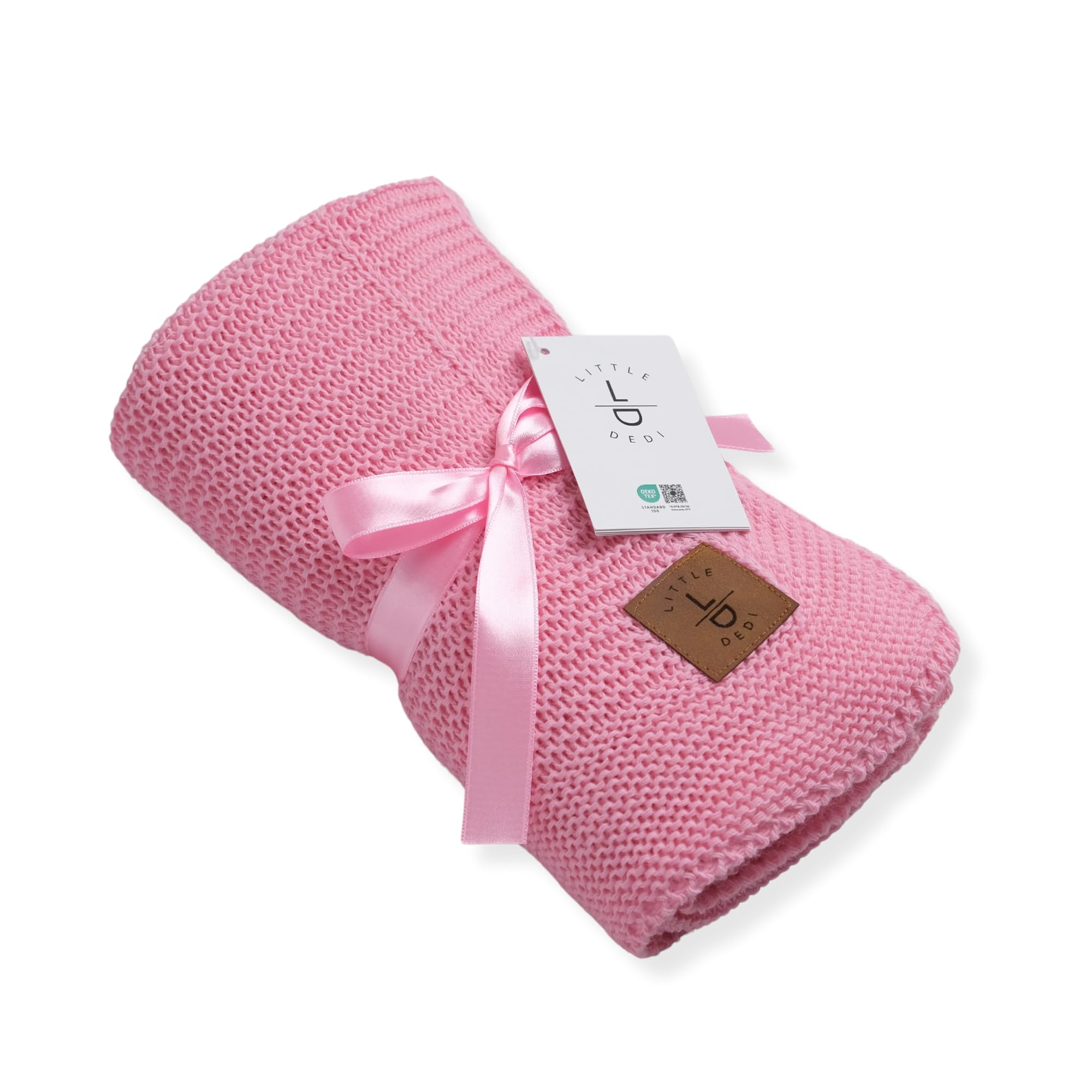 Little Dedi Baby Blanket, Soft & Breathable, Oeko-Tex Certified, Lightweight & Cuddly, Perfect for Newborns, Toddlers, Cot, Pram & Baby Room (Alina Pink)
