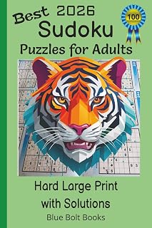 Best 2026 Sudoku Puzzles for Adults Hard Large Print with Solutions: 6x9 Inches | 100 Puzzles | 128 Pages | Fun & Challenging Logic Activity Book for ... Skills | Perfect for Smart People
