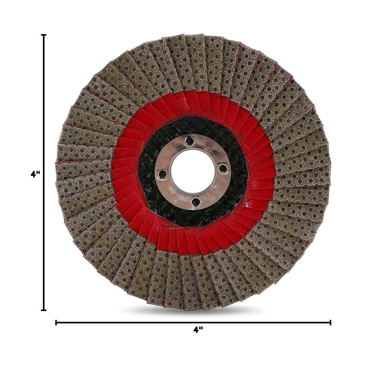 Z-LION 4" Diamond Flap Sanding Disc Grit 60 with 5/8"-11 Hub for Angle Grinder Flap Disc Wheel