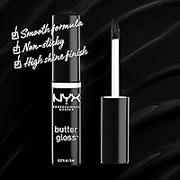 Vista 2 de NYX PROFESSIONAL MAKEUP Butter Gloss, Brillo de labios no pegajoso - Regaliz (Negro)