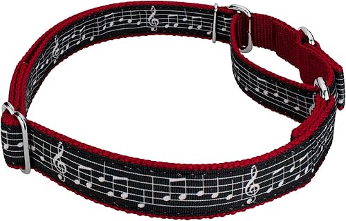 Miniatura 4 de Country Brook Design - Cinta musical en collar de perro Martingale rojo, extra grande