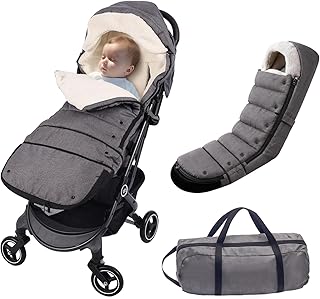 auvstar Fußsack Kinderwagen mit Verlängert,Universal Winterfußsack,Weicher Baby Fußsack,Übergangsfußsack Für Kinderwagen Buggy Jogger,Wasserdichter Rutschfest,Winddicht Warmes Fußsack Buggy (Grau) - Top Deal
