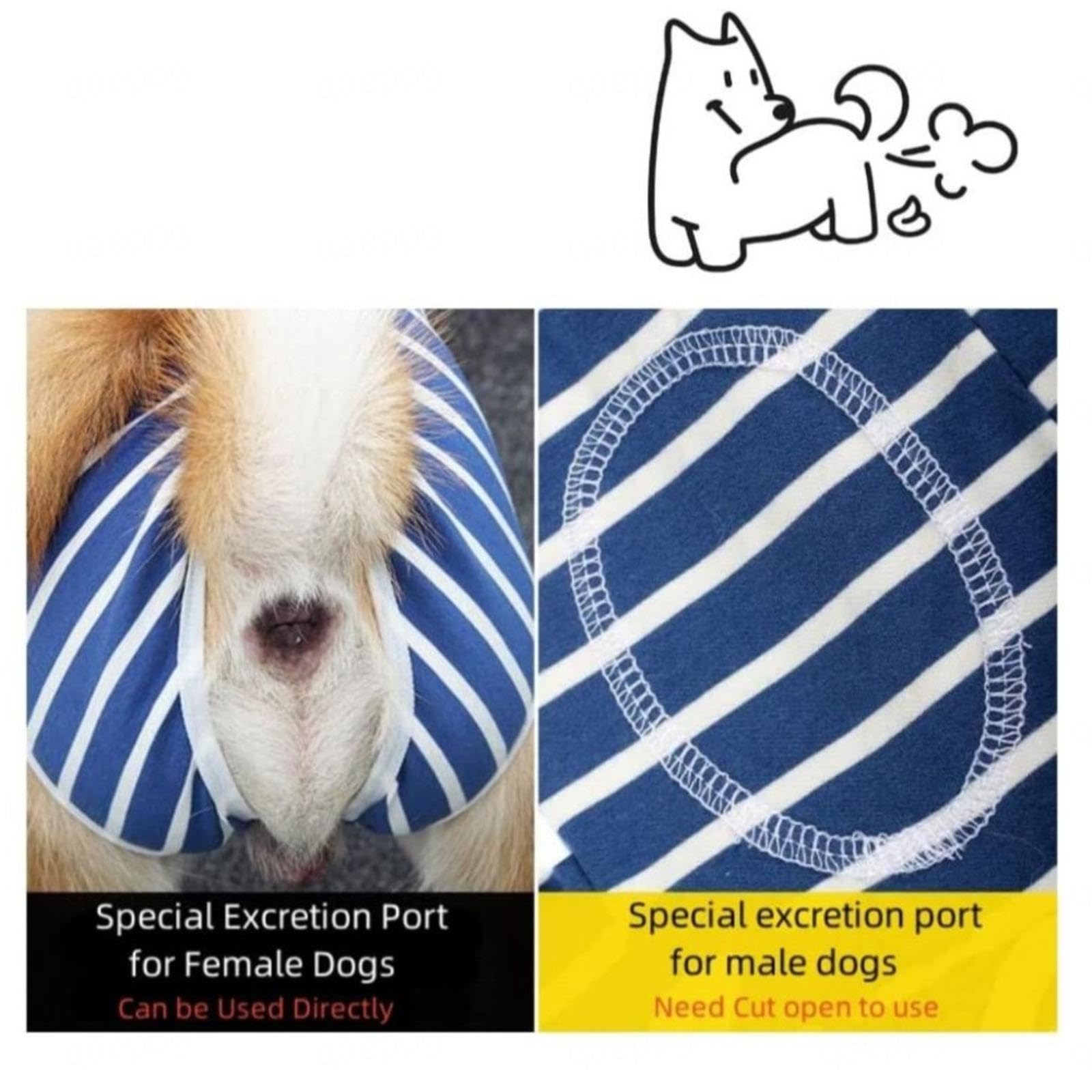 Tuta chirurgica per ferite addominali - Protegge le ferite Tutina per cani sterilizzati dopo l'intervento chirurgico Tuta per recupero per cani maschi castrati - Tutina per il recupero dopo l'interv
