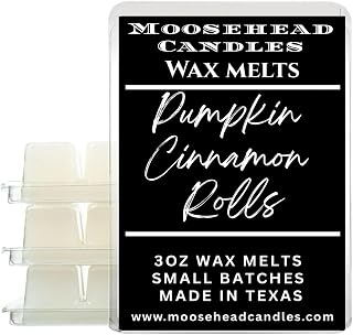 Pumpkin Cinnamon Rolls Wax Melts 4 Pack – Dessert Scented Wax Melts – Long-Lasting Soy Blend for Home Fragrance – Strong Scented, Gift Ready