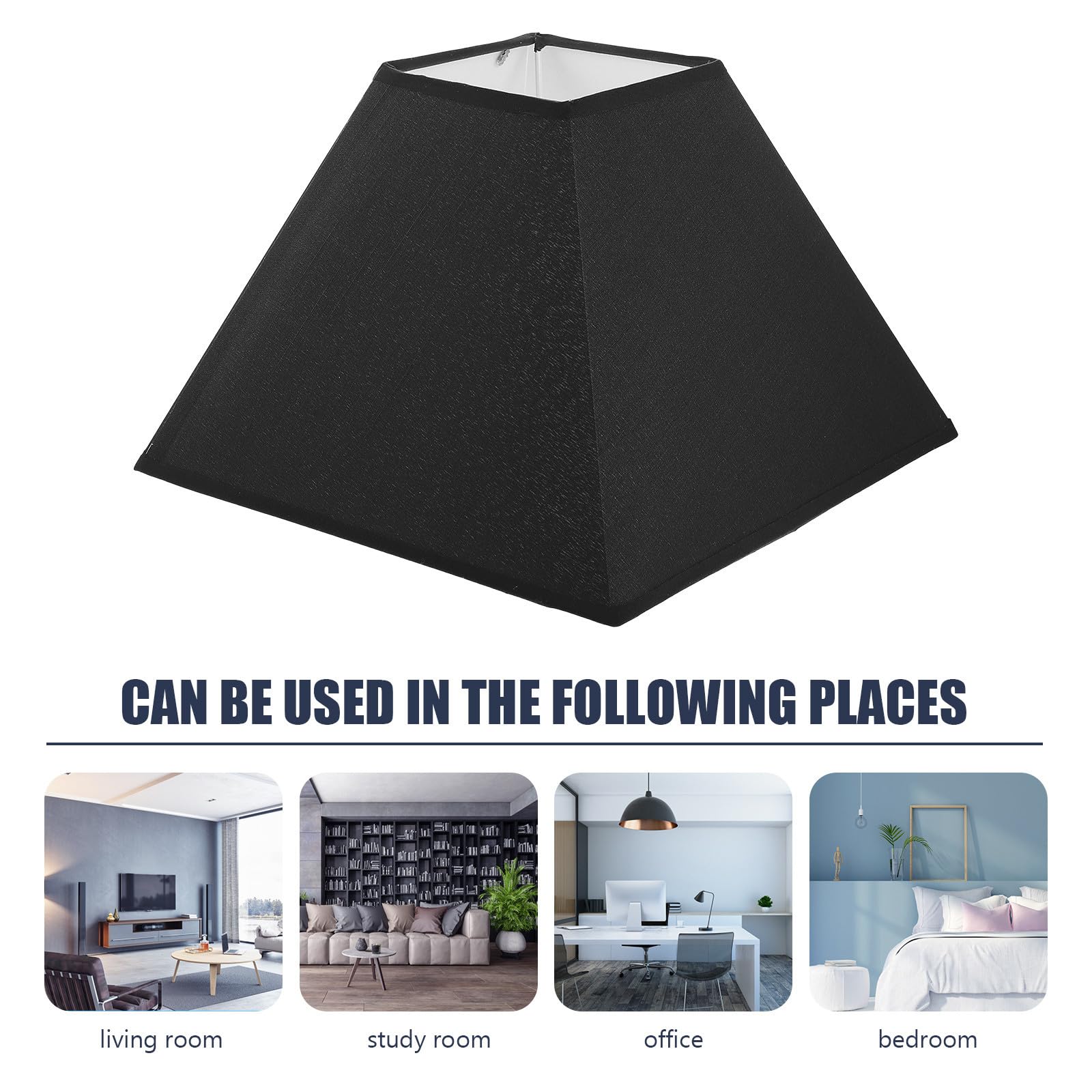 Paralume Nero per Lampada E27/e14, Diffusore di Luce Decorativo per Camera da Letto, Stile Semplice e Delicato, Atmosfera Naturale e Calda