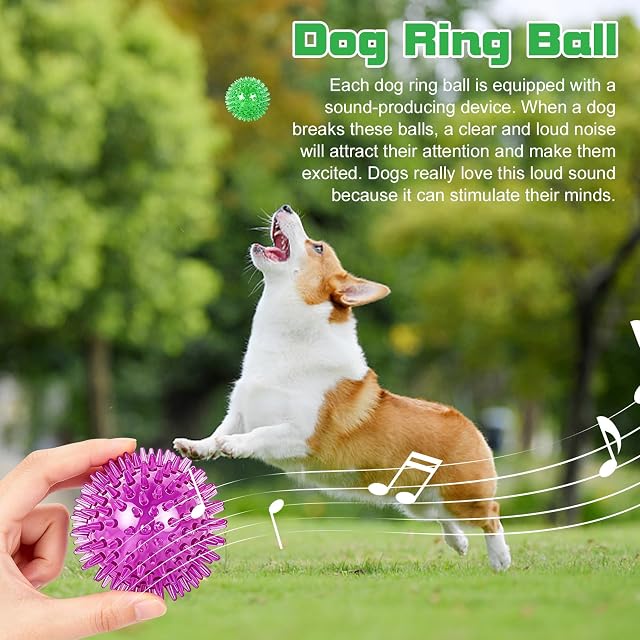 Foto 5 de 7 de Halorin 12 bolas chirriantes para perros, juguetes pequeños para perros, 6,5 cm, bolas de goma para perros