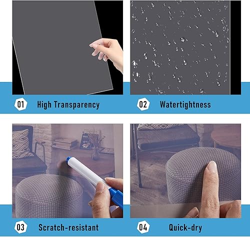 Miniatura 3 de Timgle 50 hojas de película transparente de inyección de tinta de 11 x 17 pulgadas, impermeable, hojas de acetato para serigrafía, papel de