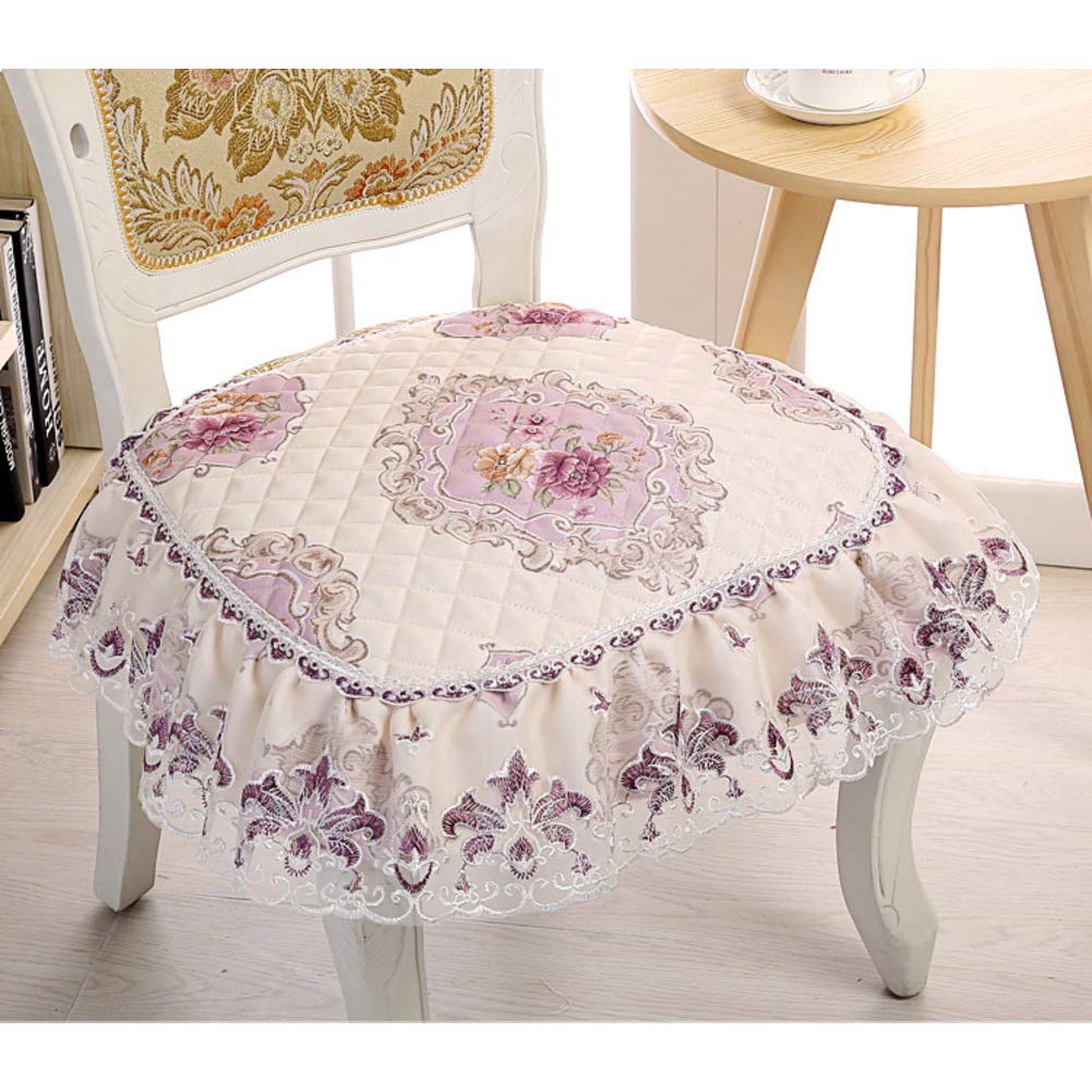 Galette de chaise en dentelle lot de 6 coussins matelassés de style européen 43x46cm