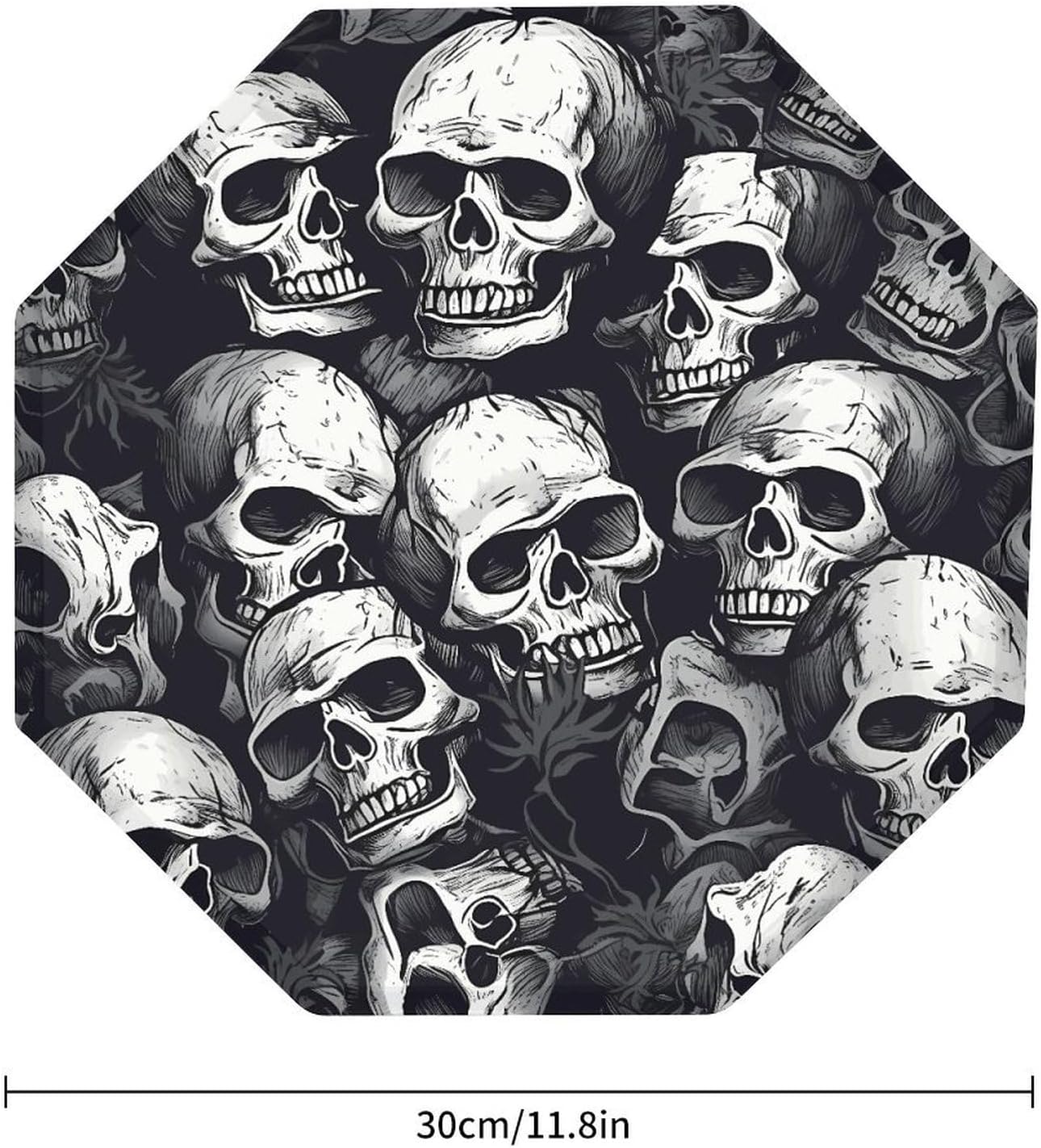 Ctagon Metal Sign for Home, Modern Display Plate for Kitchen, Skulls Pattern1 Plates Accent Hanging Wall Decorations 3PCS for Living Room, Bedroom, Hallway, Hotel