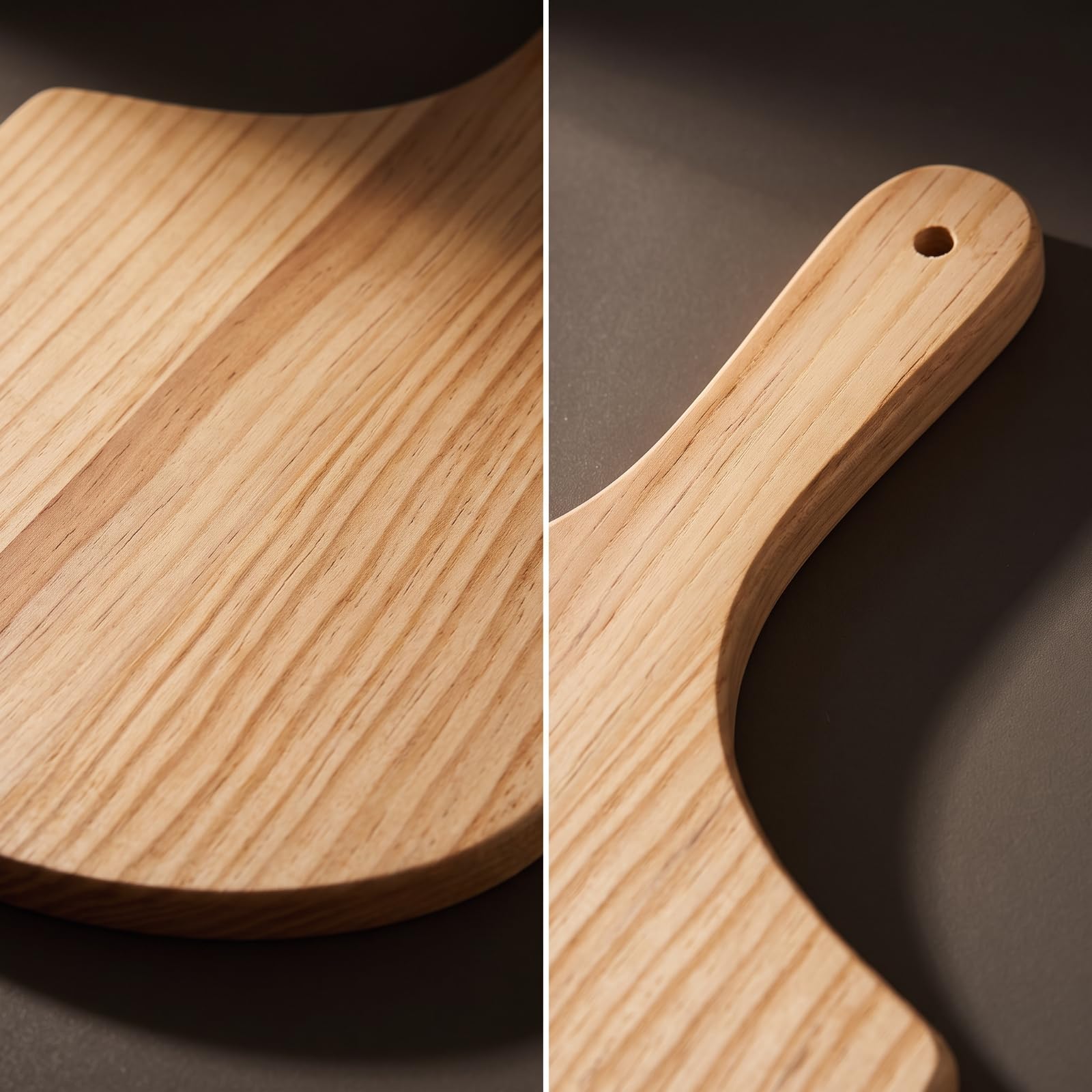 Tabla Servir Rústica Pala Ergonómico Paleta para Cocineros, Panaros, Cocina, 14 Pulgadas 60x35.5x1cm