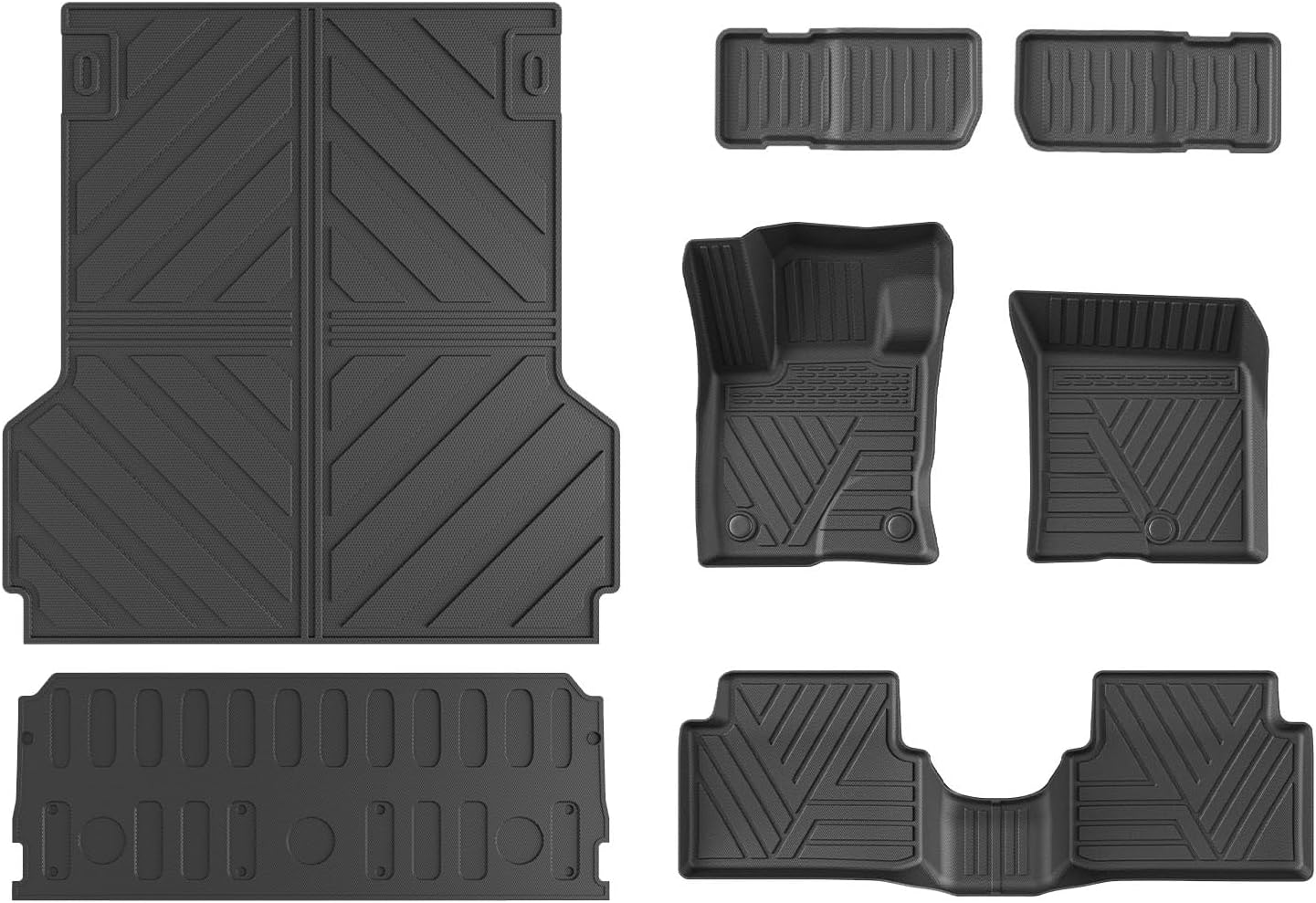 powoq Gas Floor Mat Compatible with 2022-2025 Ford Maverick Truck Bed Liner Cargo Liner TPE Tailgate Guard 2nd Under Seat Storage Mat Replacement for 2022-2024 2025 Ford Maverick Accessories