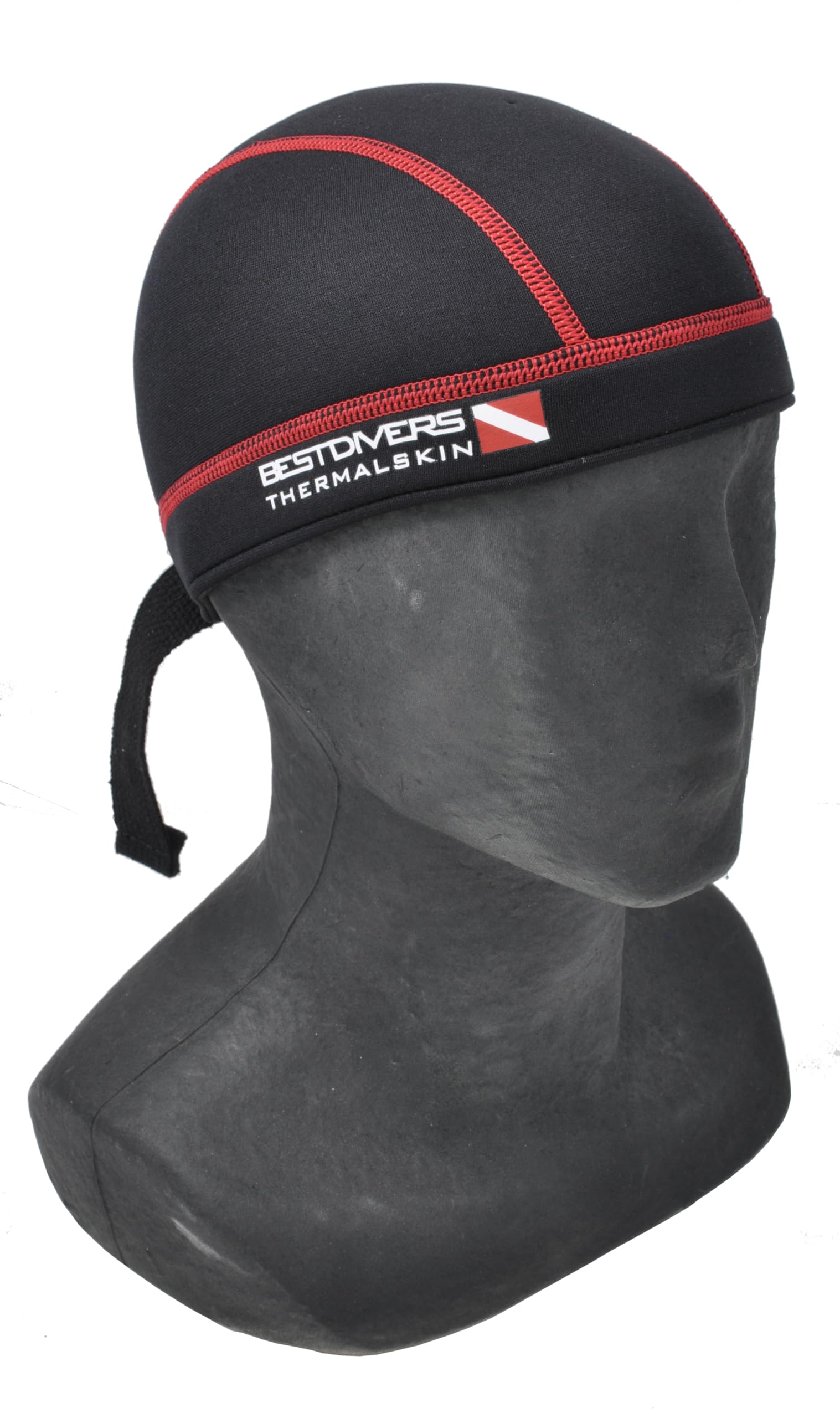 BEST DIVERS Bandana 3 mm NEOP. Nera/Rossa L-XL
