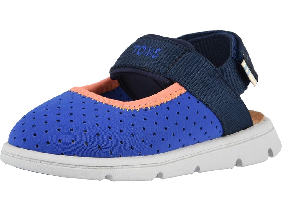 

TOMS Kids Caity (Toddler/Little Kid) (Navy Nylon Perforated) Girls Shoes, Blue