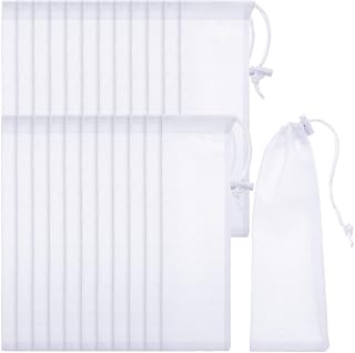 Lint Traps Catcher for Washing Machine Nylon Mesh Lint Traps for Home Laundry Washing Machine Drain Systems Discharge Hoses Filter, 9.4 x 3.1 Inch (24 Pieces)