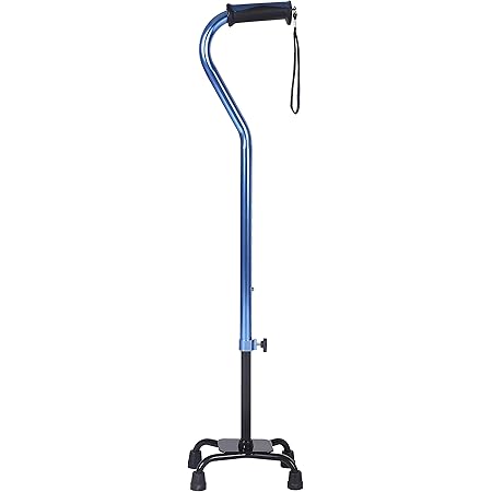 sukong 杖 4点 つえ 介護用 軽量 自立式 伸縮式 長さ調節可能 ステッキ 歩行補助 高齢者 リハビリ 敬老の日 ブルー