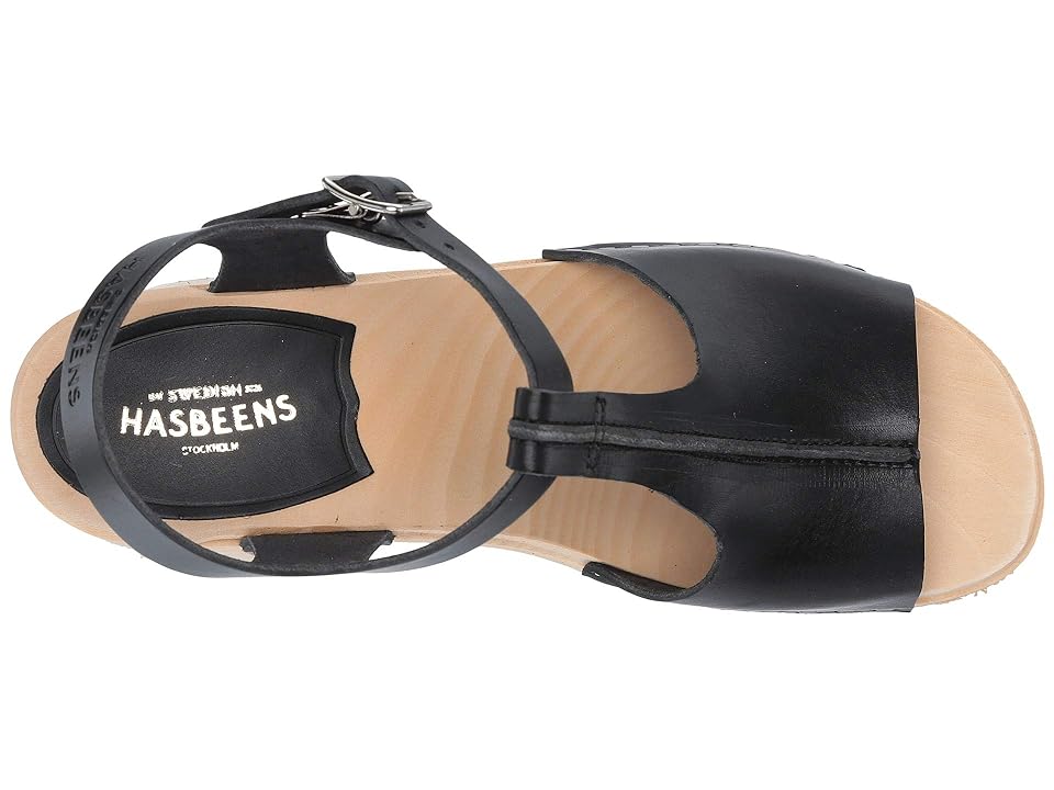 

Swedish Hasbeens Stitchy Sandal (Black) Women's Dress Sandals